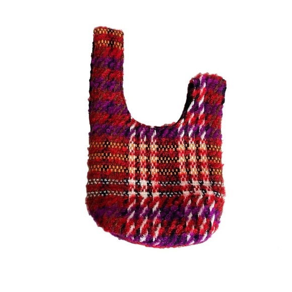 Carlton Yaito Wool Flannel Knot Bag Multicolor Small Purse - Picture 7 of 13